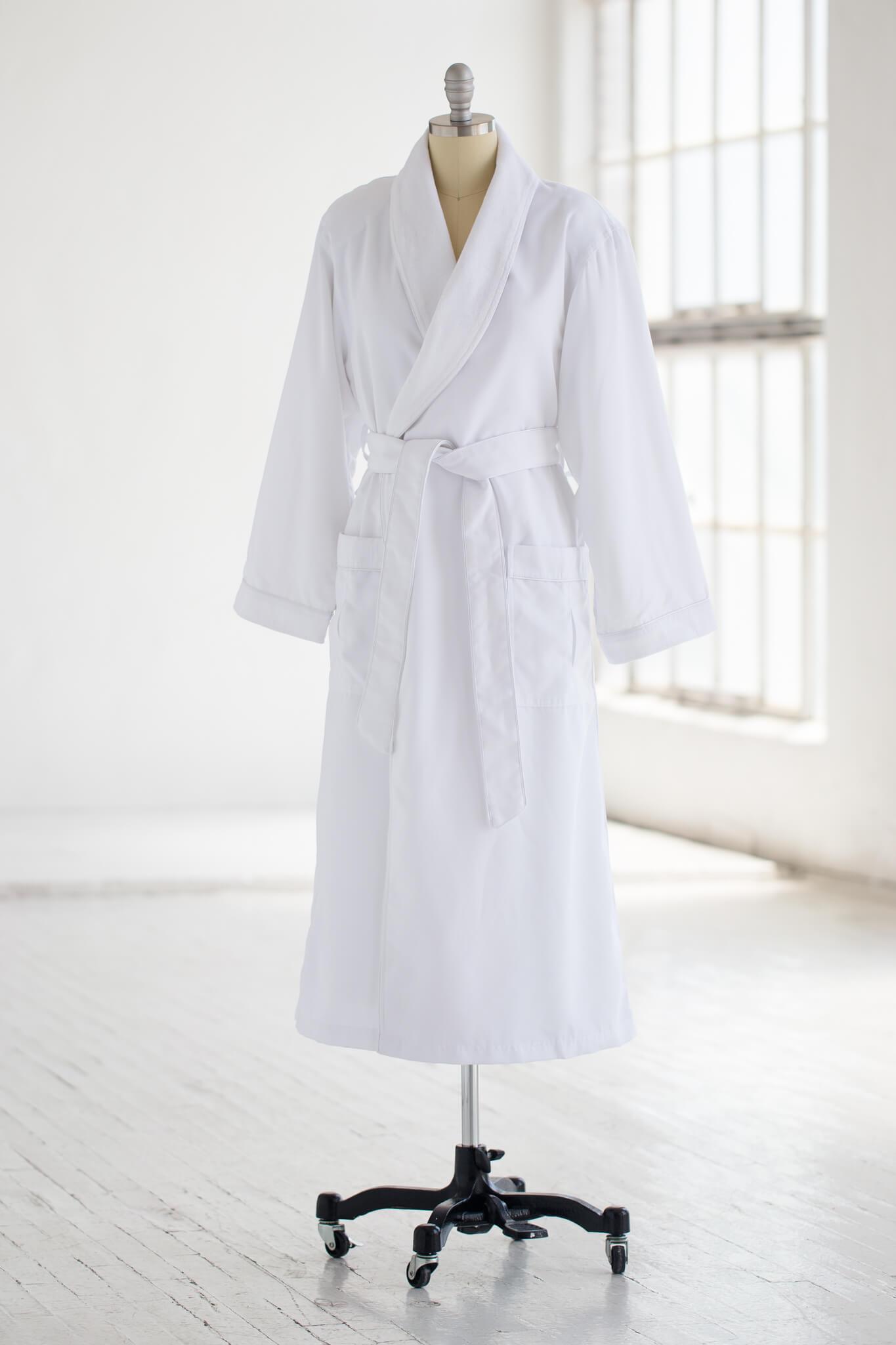 Mens Ladies Cotton Terry Towelling Shawl Bathrobe Dressing Gown Bath Robe -  Walmart.com